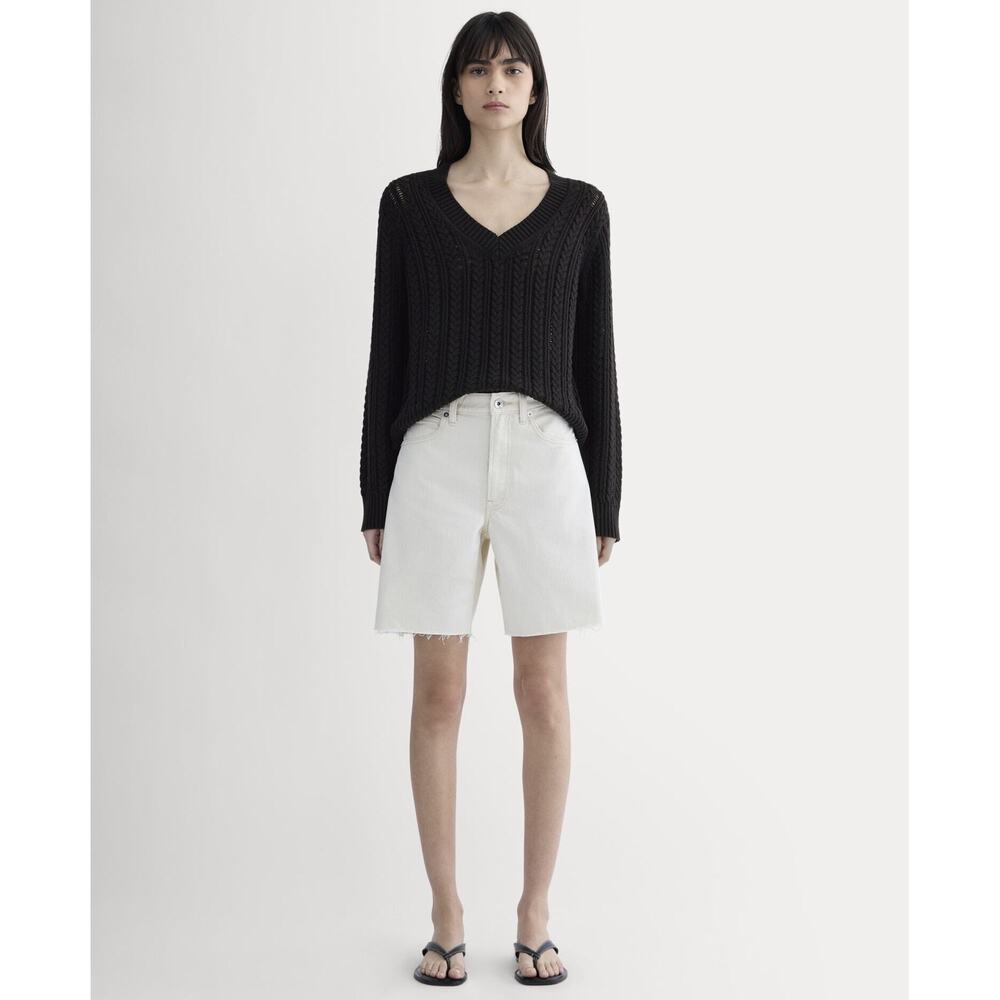 Everlane Women's OG Baggy Jean Short in Ecru | NWT